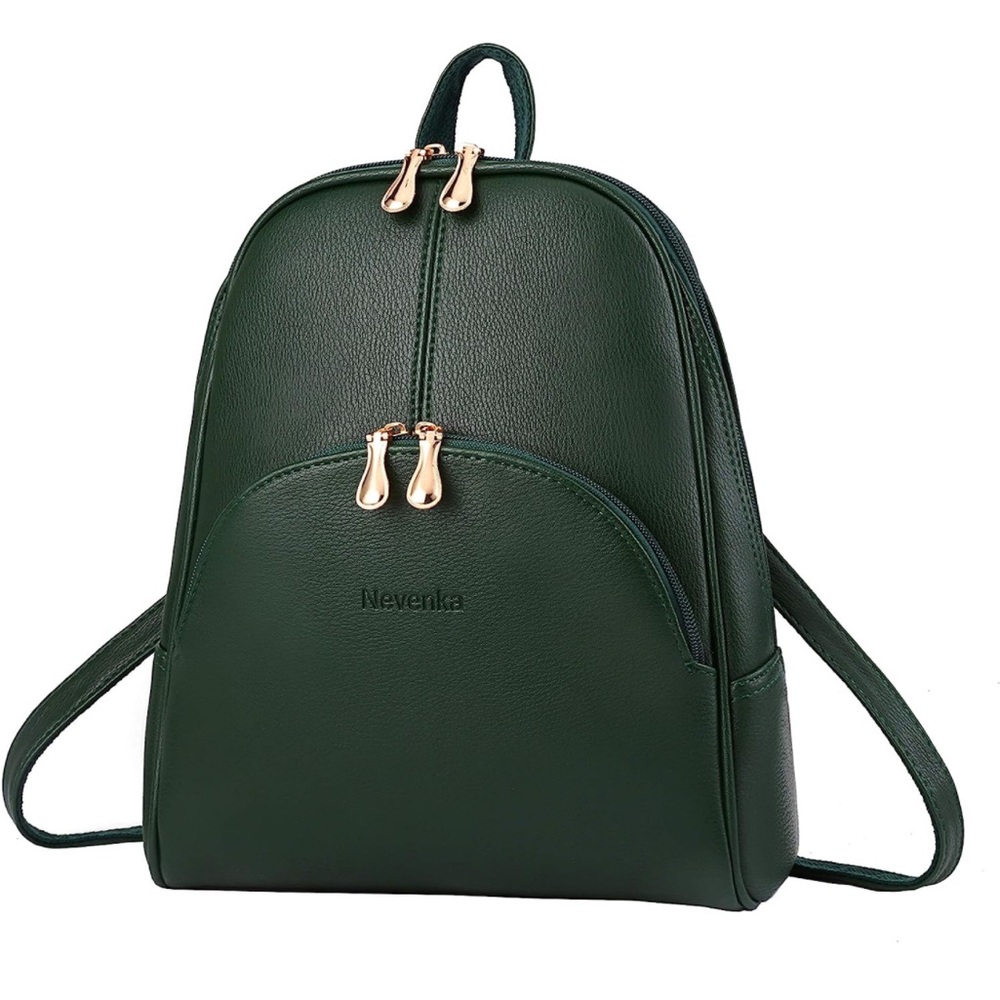 💜4/$40 Hunter Green Small Leather Backpack